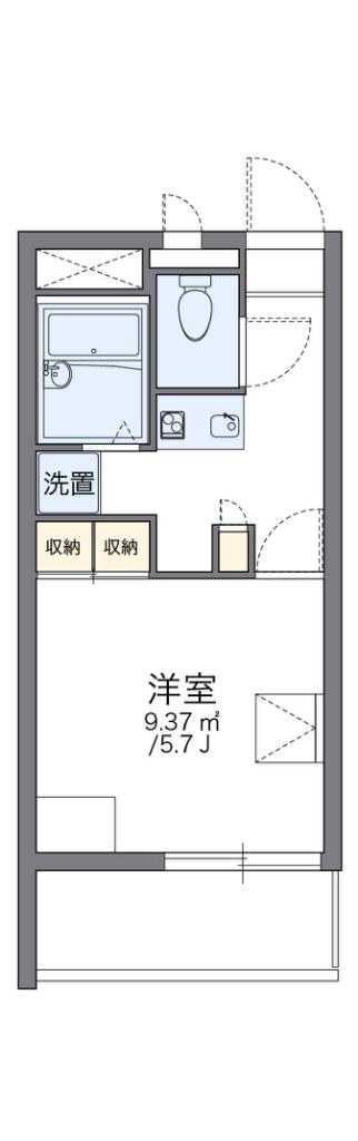 レオパレス原田(1K/3階)の間取り写真