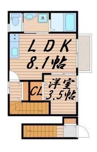 LUMINARE台原II(1LDK/2階)の間取り写真