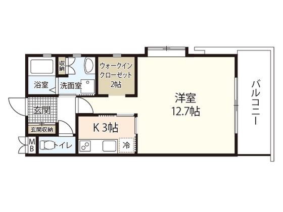 さくらホーム(1K/2階)の間取り写真