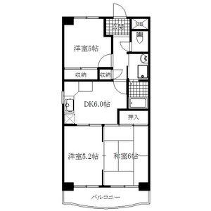 本町ハウス(3DK/4階)の間取り写真