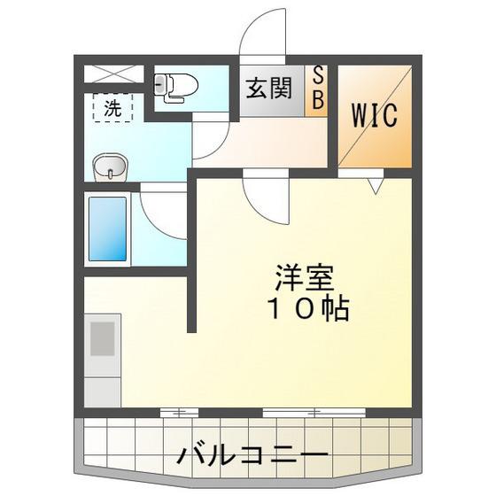 メゾントルヴェール(ワンルーム/3階)の間取り写真