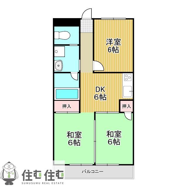 メゾンノーブル(3DK/1階)の間取り写真