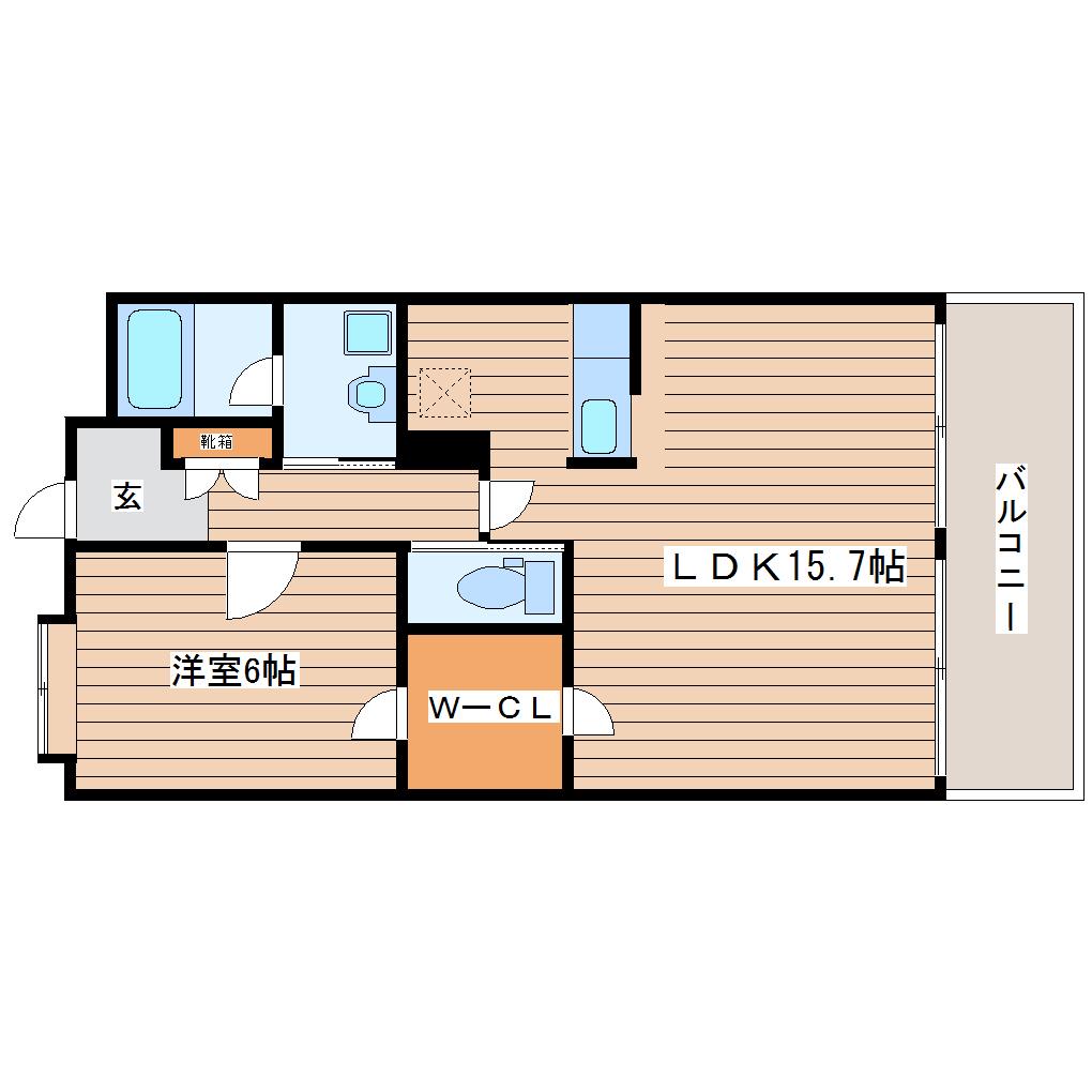 EST LUCE(1LDK/6階)の間取り写真