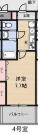 LUXE新大阪I(1K/8階)の間取り写真
