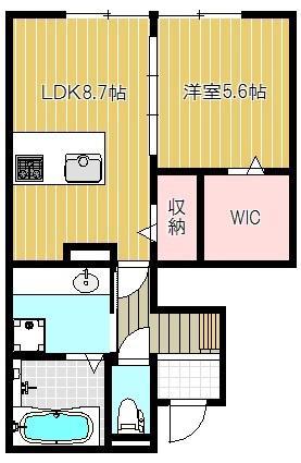 ローゼラルジュ A棟(1LDK/1階)の間取り写真
