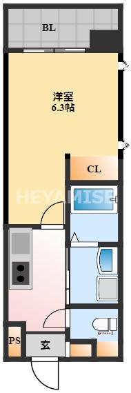 MODERN PALAZZO 矢上VIALE(1K/9階)の間取り写真