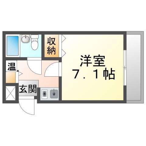 エスポワール21(1K/1階)の間取り写真