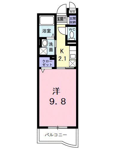 シャイン ファーム(1K/3階)の間取り写真