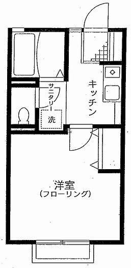 ラ・フレーズ(1K/2階)の間取り写真