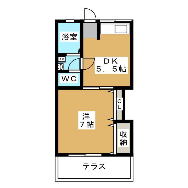 コーポ永和(1DK/2階)の間取り写真