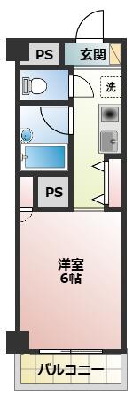 ガーデンシティ石巻(1K/5階)の間取り写真