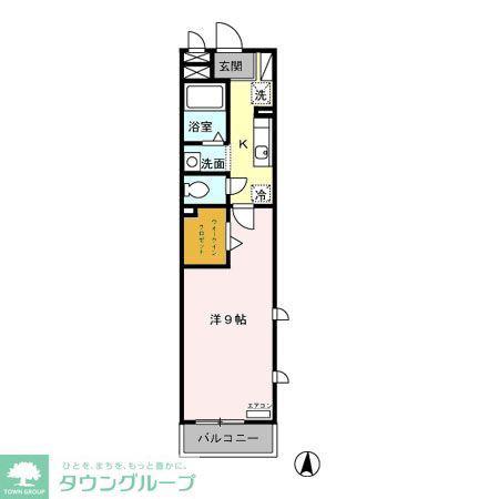 サンモール北小岩(1K/3階)の間取り写真
