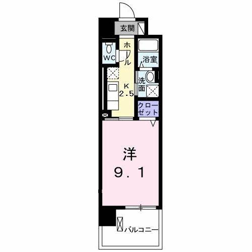アネックス小峯(1K/5階)の間取り写真