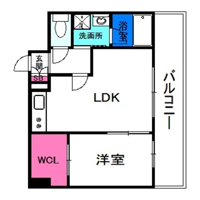 グレイス 阿倍野松崎(1LDK/6階)の間取り写真