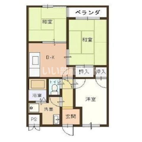 コンフォール(3DK/3階)の間取り写真