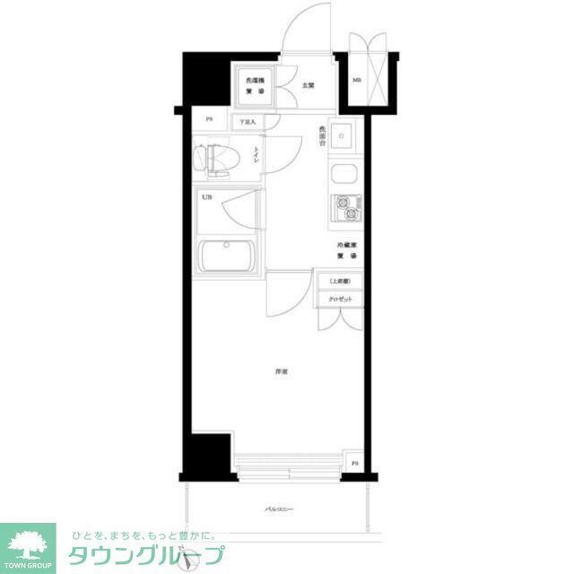 ルーブル高津(1K/8階)の間取り写真