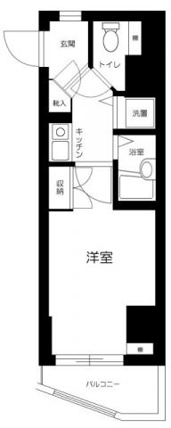 マイナビSTAYミライエ八丁堀 イースト(1K/10階)の間取り写真