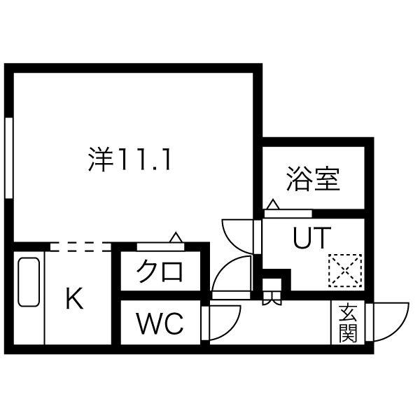 EVERGREEN KOSEI(1LDK/4階)の間取り写真