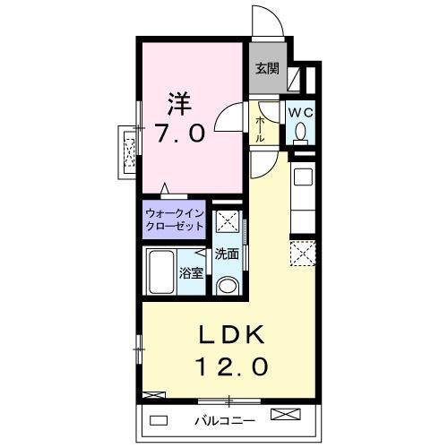 エスペランサ(1LDK/2階)の間取り写真