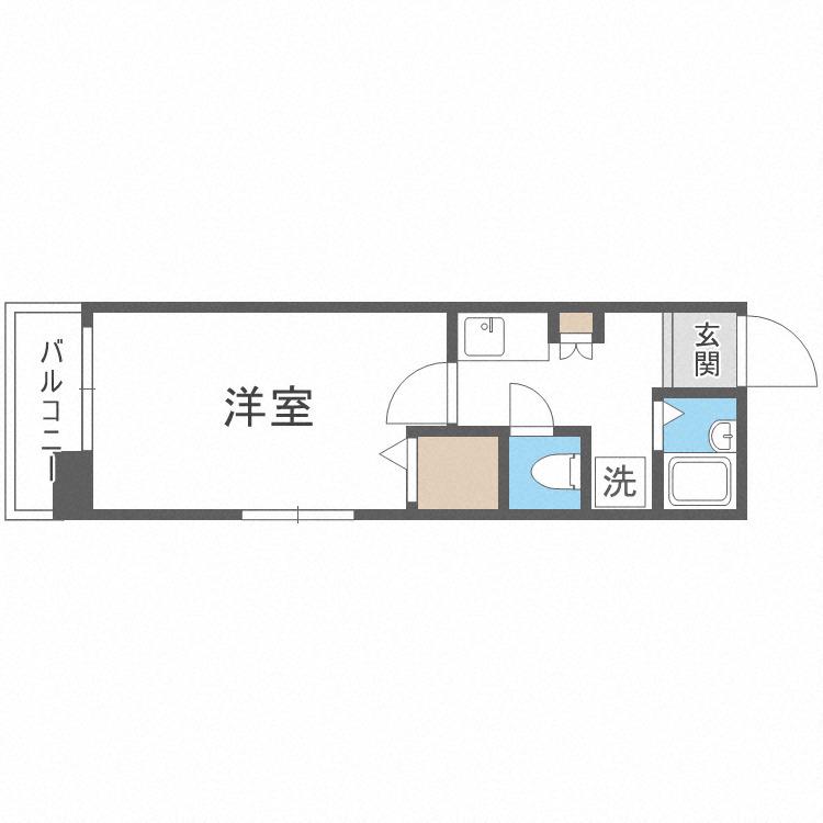グリーンプラザ城東(1K/3階)の間取り写真