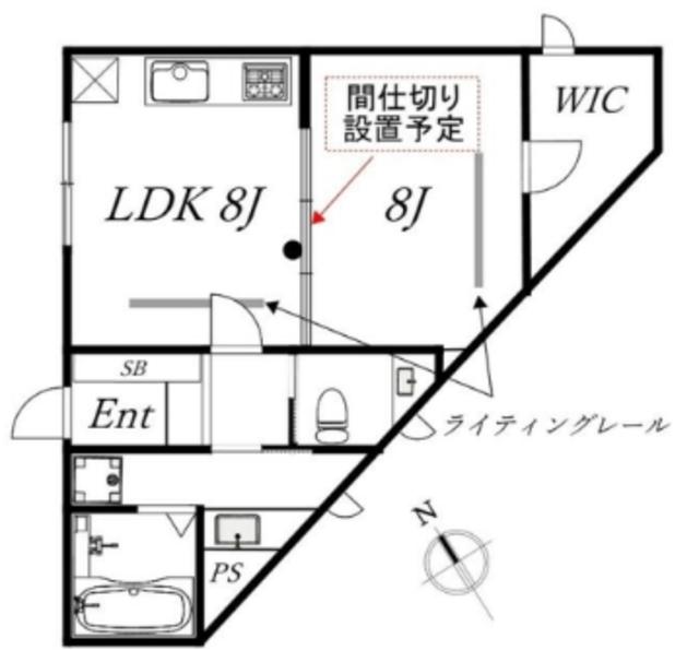 APPARTEMENT 3(1LDK/1階)の間取り写真