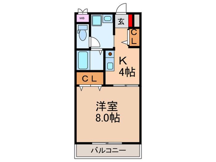 アメニティステーション東山(1K/4階)の間取り写真