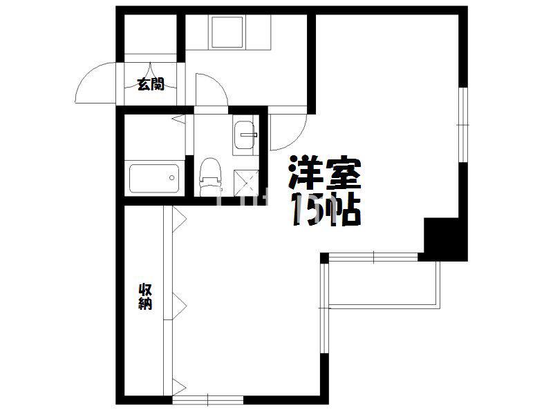 デアッシュ西京極(1K/3階)の間取り写真