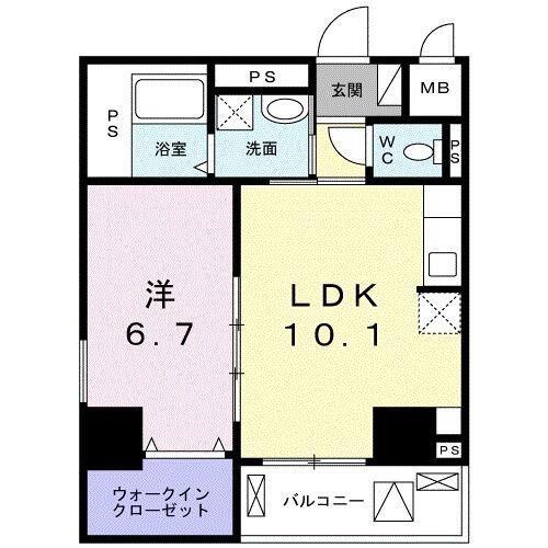 アンジュ(1LDK/3階)の間取り写真