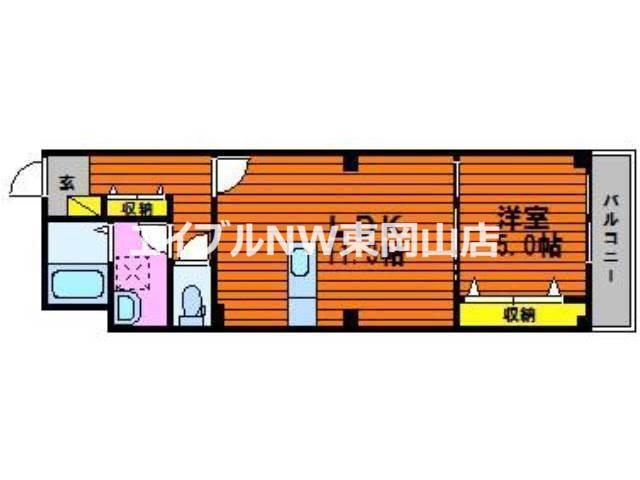 ユーティリティホームI(1LDK/1階)の間取り写真
