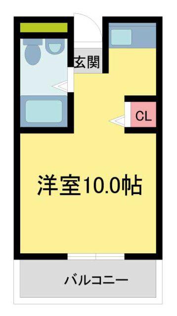 メゾンジョイ(1K/3階)の間取り写真