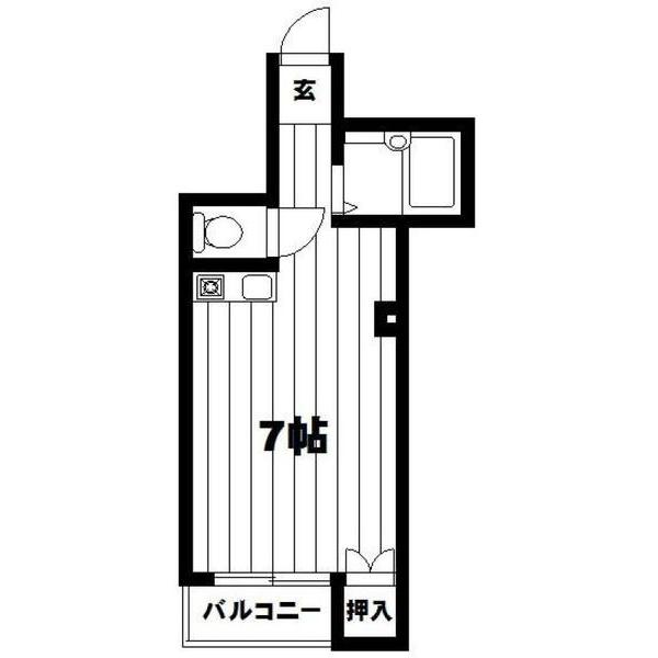明和代田マンション(ワンルーム/4階)の間取り写真