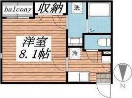 PAYNES PLACE(1K/1階)の間取り写真