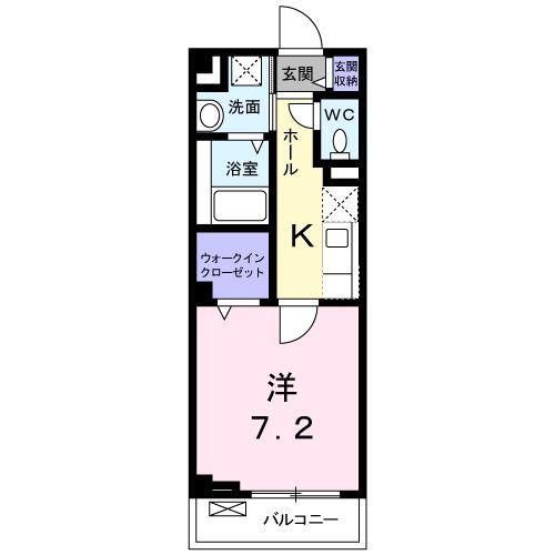 BRISE・三国ヶ丘(1K/3階)の間取り写真
