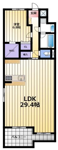 LIEBEN HEIM KAGA(1LDK/3階)の間取り写真