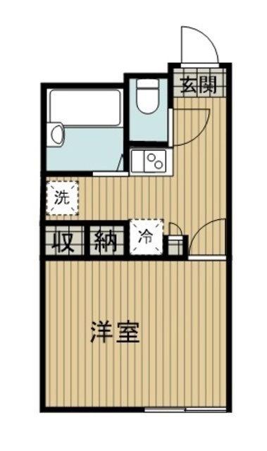 レオパレスグランブルーアルファ(1K/2階)の間取り写真