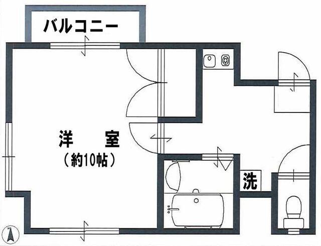 富士マンション若宮(1K/3階)の間取り写真