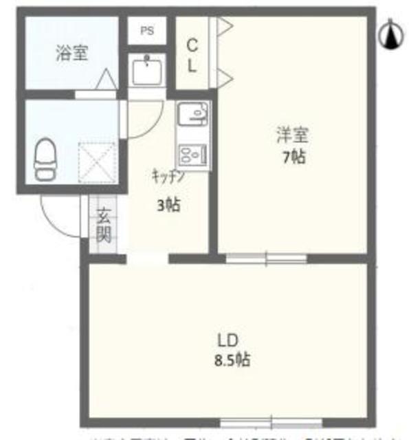 春風のホワイトモカ(1LDK/1階)の間取り写真