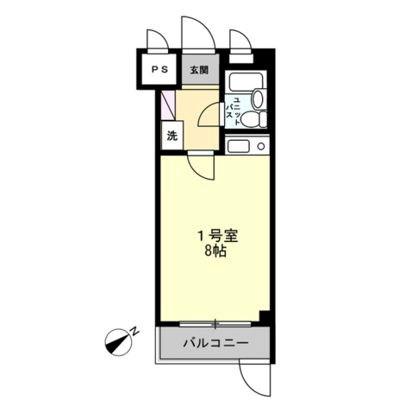 アショカニーローズ館(ワンルーム/2階)の間取り写真