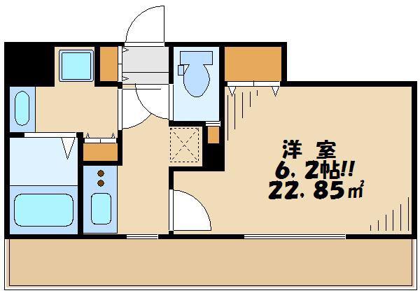 AZEST蒲田南(1K/5階)の間取り写真