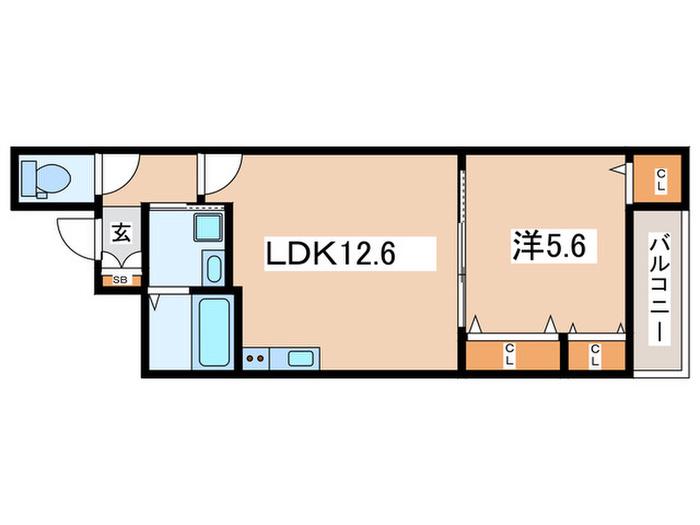 フジパレス武庫之荘本町イースト(1LDK/3階)の間取り写真