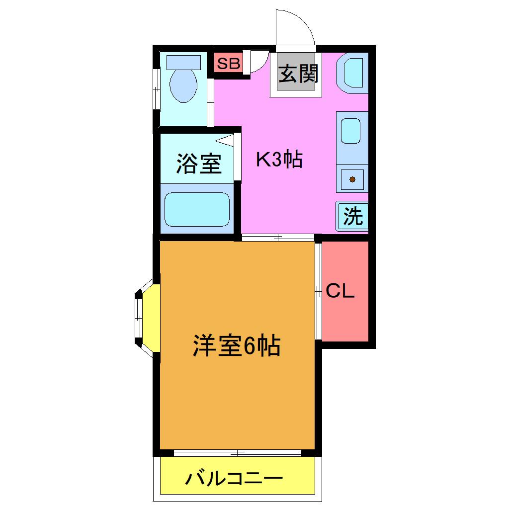 永和第5ビル(1K/2階)の間取り写真