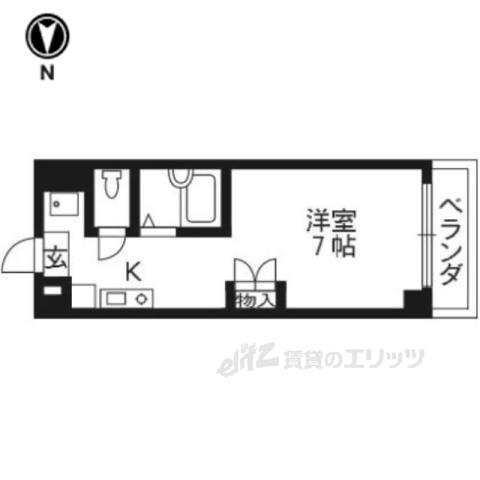 レフィナード(1K/2階)の間取り写真