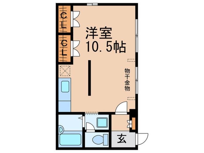 さんくみの家(ワンルーム/3階)の間取り写真