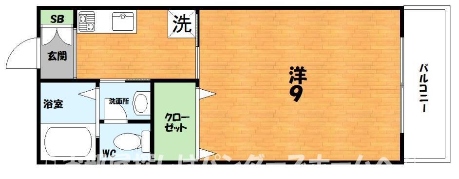 ソレビレックス(1K/2階)の間取り写真