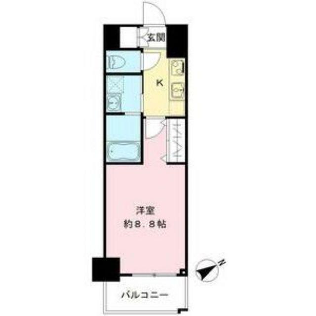 RITZ-KANO(1K/2階)の間取り写真