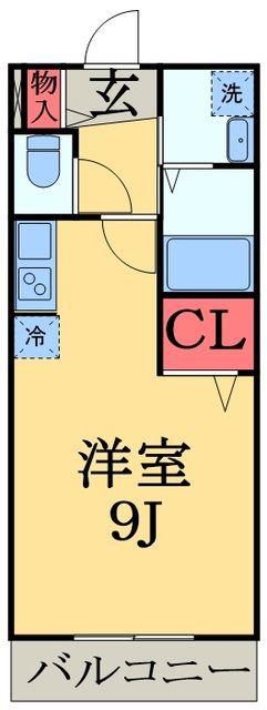 メゾンアンソレイエ(ワンルーム/2階)の間取り写真