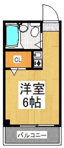 アイコート東村山(ワンルーム/3階)の間取り写真