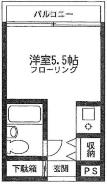 ライオンズマンション川崎大師第3(ワンルーム/2階)の間取り写真