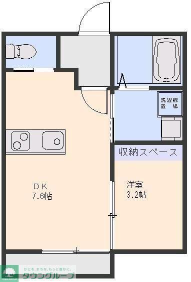 プランドール上落合(1DK/2階)の間取り写真