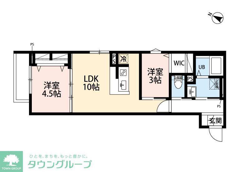ROBOT HOME 新松戸東(2LDK/2階)の間取り写真
